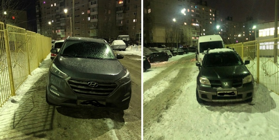 Мурманчане возмутились парковкой авто возле детсада на Орликовой