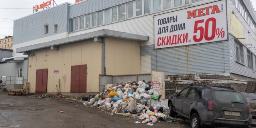 В Мурманске разберутся со свалками мусора возле торговых сетей