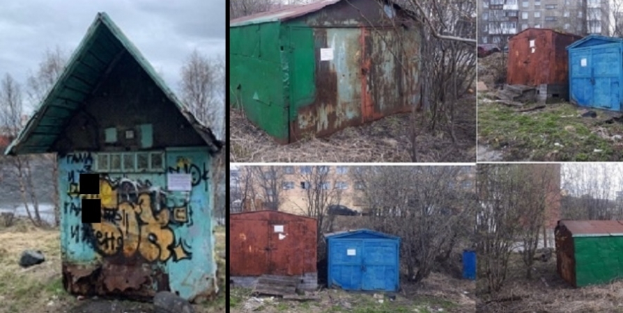 В Мурманске ищут владельцев строения на Семеновском и гаражей на Калинина