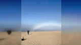 Жители Териберки сняли на видео редкое явление — белую радугу