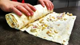 Хрустящий лаваш с горячей начинкой: нереальный завтрак за 15 минут — съедят до последней крошки!