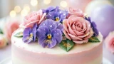 Золото и живые цветы на торте: как безупречно украсить десерт — советы кондитера