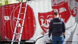 В Мурманске появилось новое масштабное граффити в честь юбилея Союза театральных деятелей