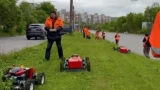 Глава администрации Мурманска показал, как роботы и подростки очищают город от сорняков