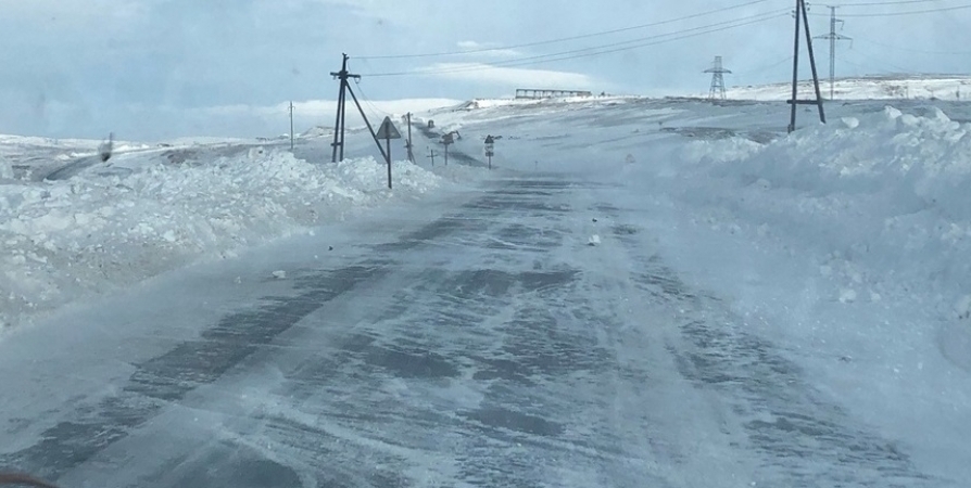 Дорога на Мурманск зимой