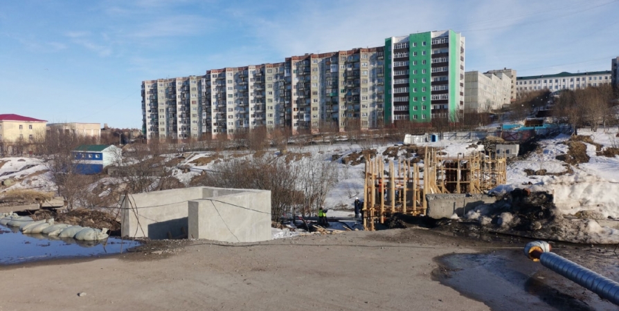 Талые воды сдвинули опору строящегося моста в Полярном - Все новости - Новости Мурманска и Мурманской области - Информационное агентство Nord-News