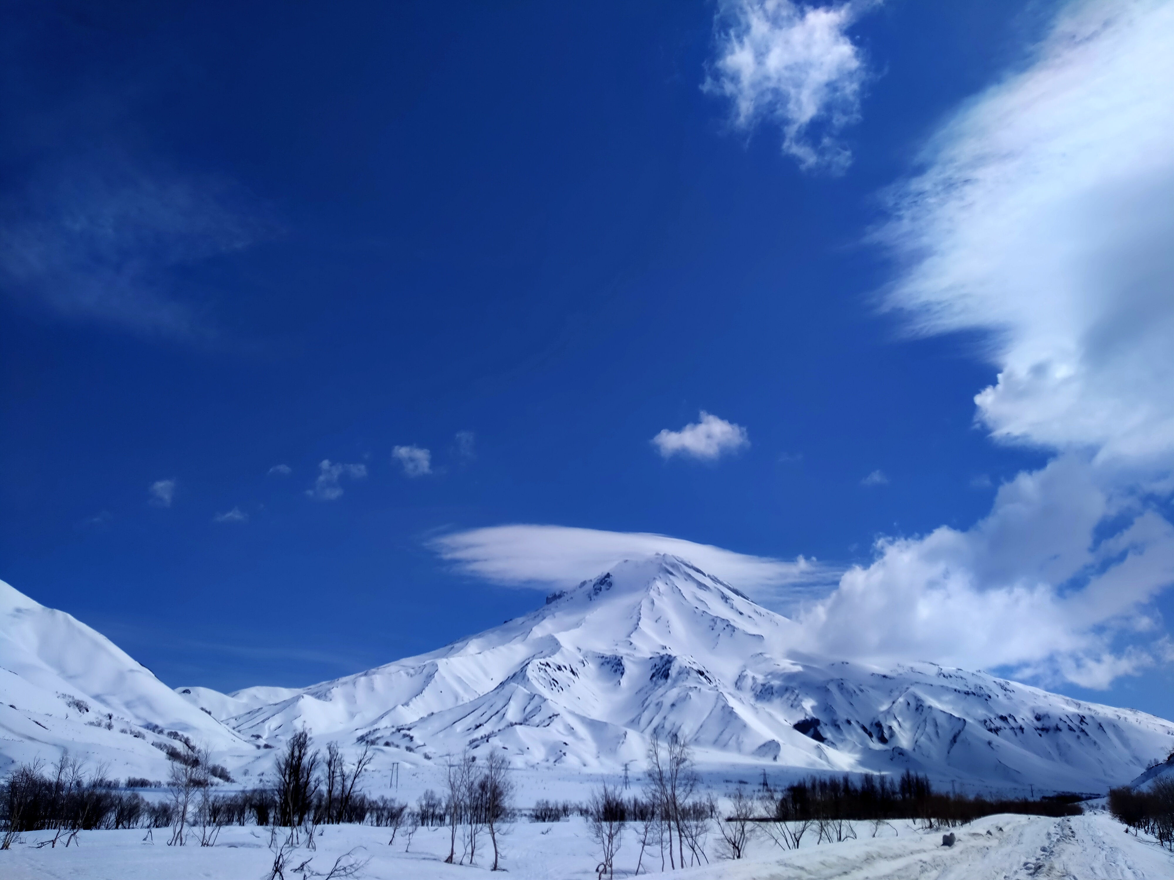 Камчатка горы зима для коллажа