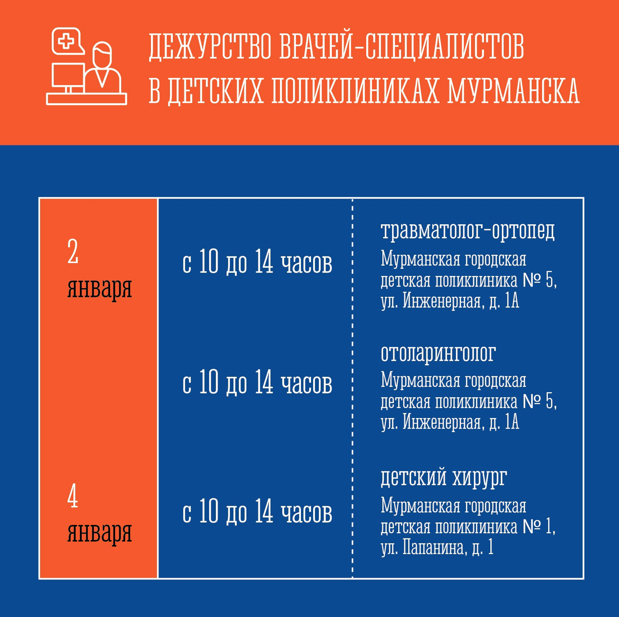 График работы поликлиник на новогодних каникулах в Заполярье | 02.01.2024 |  Мурманск - БезФормата