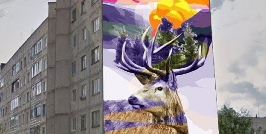 Северного оленя с пятиэтажный дом нарисуют в Кировске