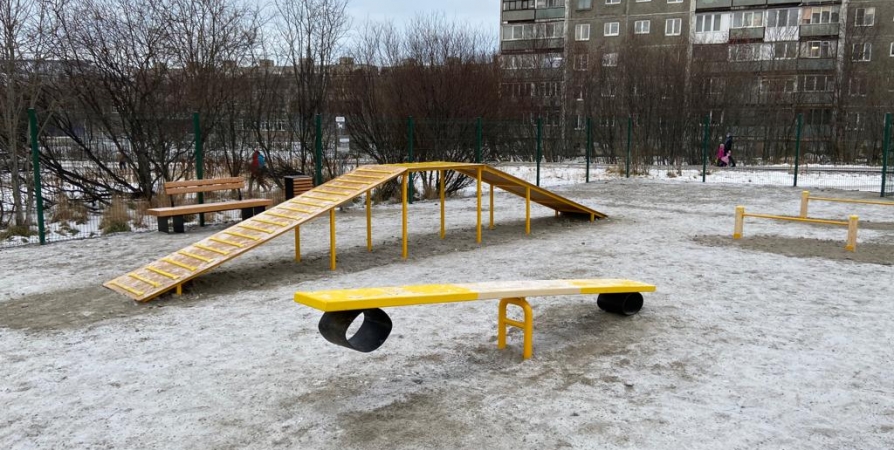 На Хлобыстова в Мурманске открыли площадку для тренировки собак