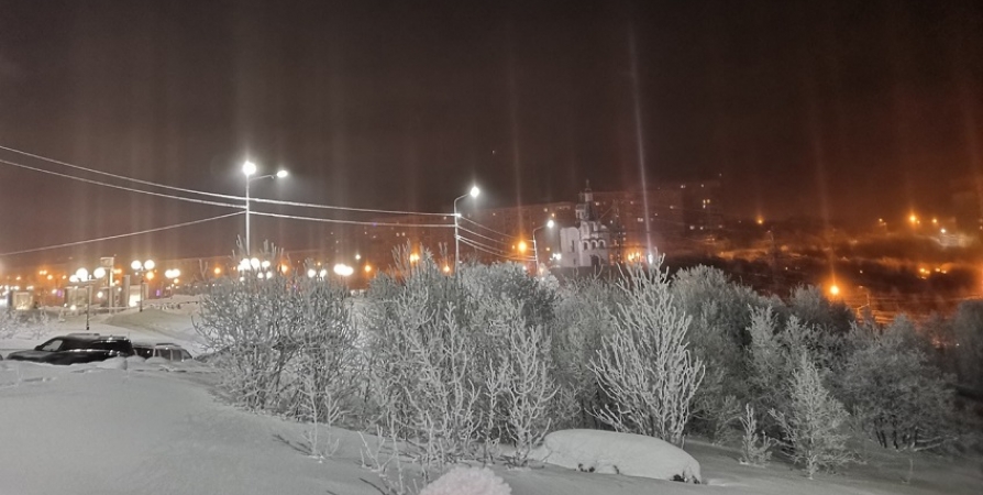 Морозная ночь побила температурный рекорд в Заполярье
