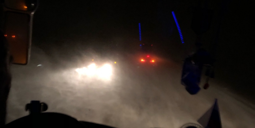 Дорога Мишуково-Снежногорск закрыта из-за плохой видимости