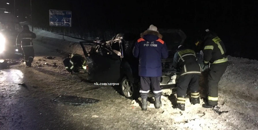 Под Мурманском в ДТП с микроавтобусом пострадал человек