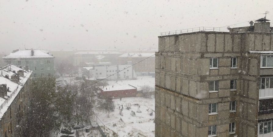 Сегодня на юге Мурманской области прогнозируют снегопад