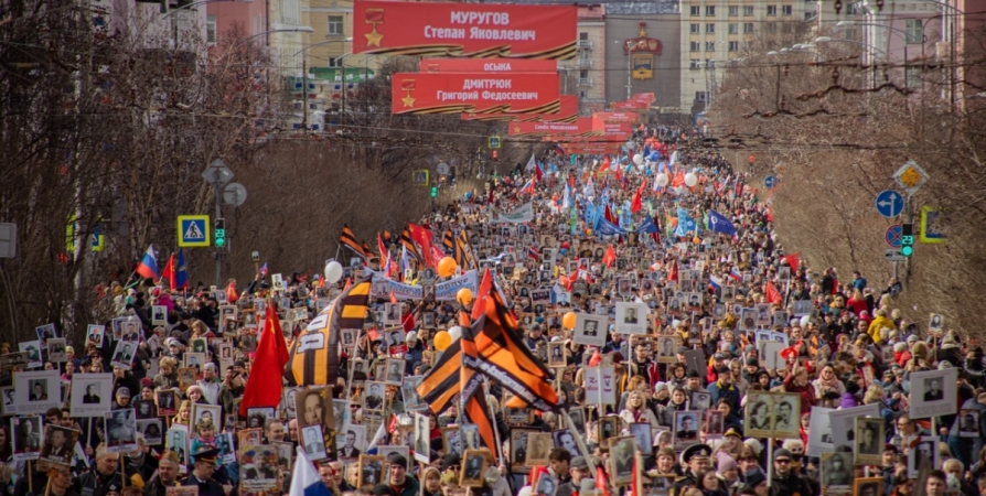 Шествие на День Победы собрало рекордные 18 тысяч мурманчан