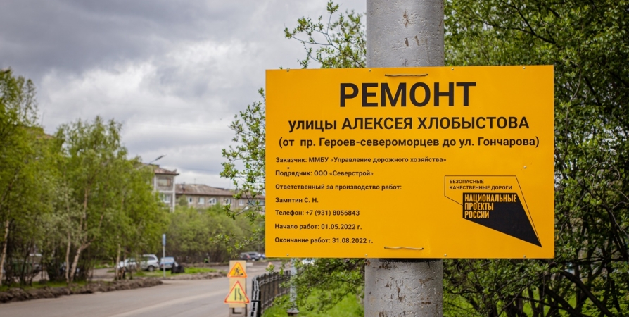 В Мурманске реконструкция дорог ведется на 19 участках