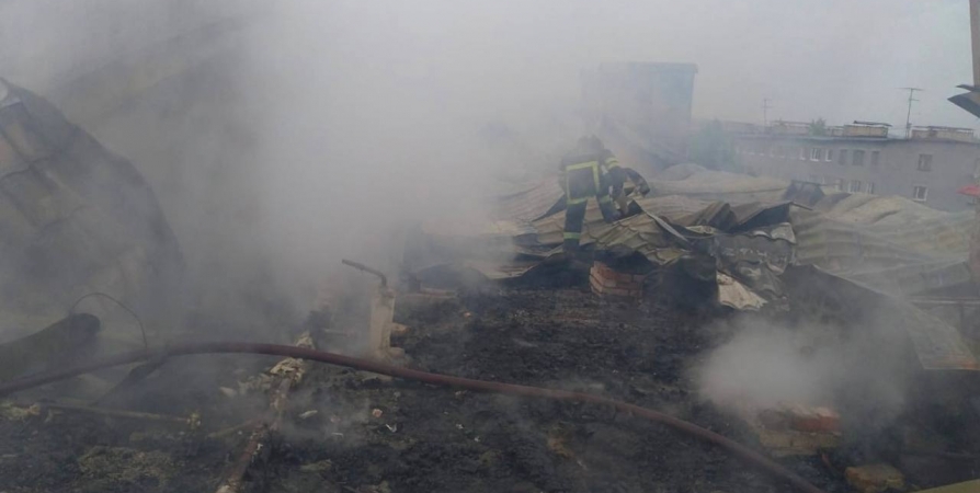 Поджог рассматривается как одна из версий причин пожара в Ковдоре