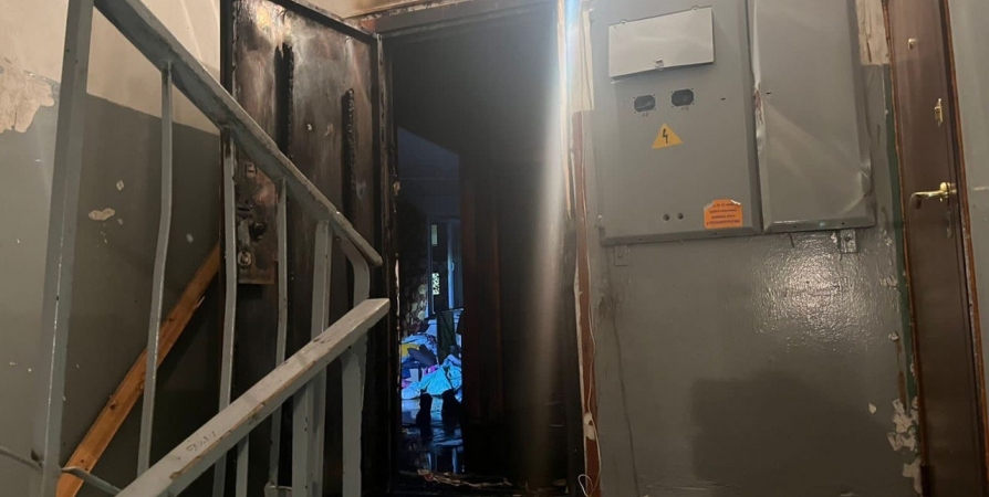 В Мончегорске 9 пожарных потушили пожар на Царевского