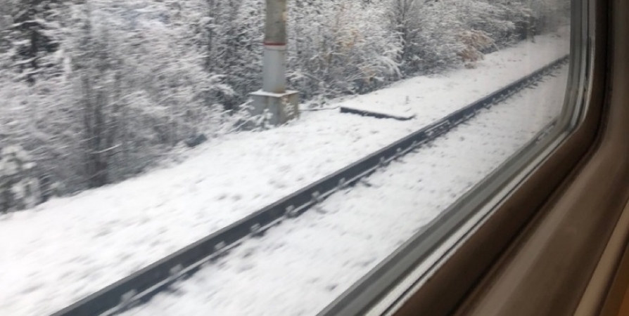 Снегопад в Мурманской области задержал движение поезда из Москвы