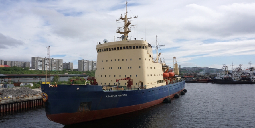 Мурманский ледокол «Адмирал Макаров» вернулся в родной порт после зимней навигации