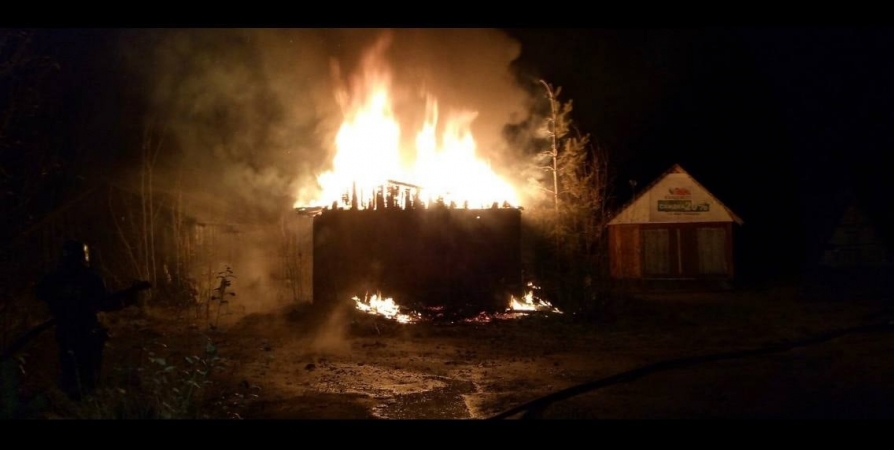 Баня горела в садоводстве «Голубые озера» в Кандалакшском районе