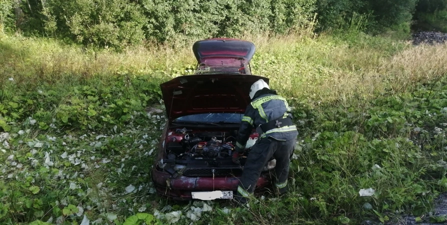 В Пудожском районе в кювет улетело авто с мурманскими номерами