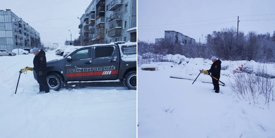 В Печенге территорию будущего бассейна проверили на наличие взрывоопасных предметов