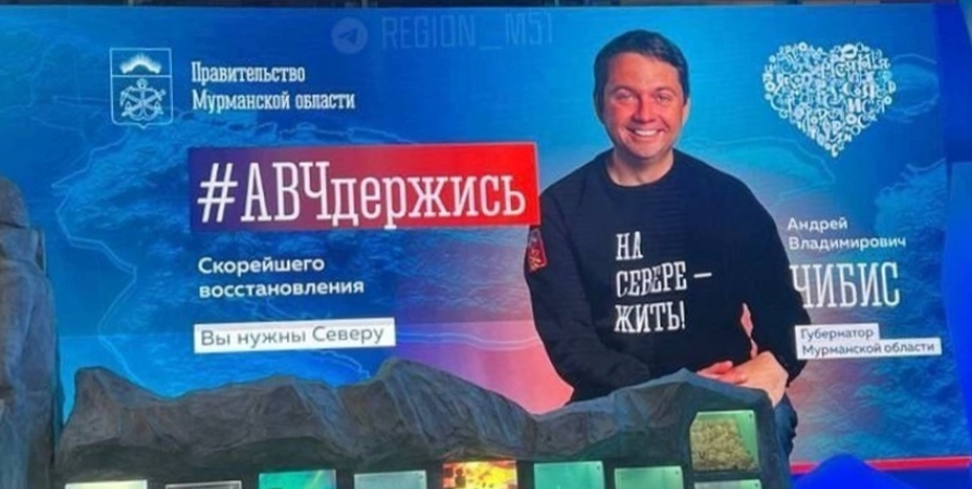 На выставке «Россия» на стенде Мурманской области появился экран в поддержку губернатора Чибиса