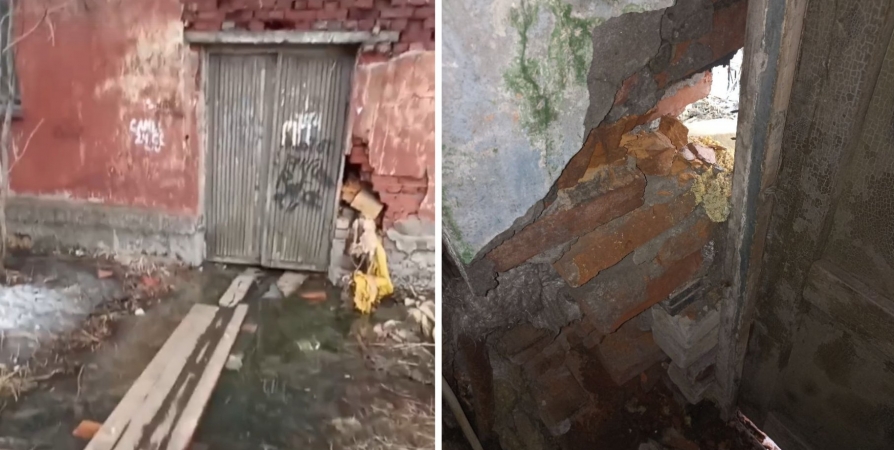 «Дыра в стене»: В Мурманске бьют тревогу из-за состояния дома на Калинина