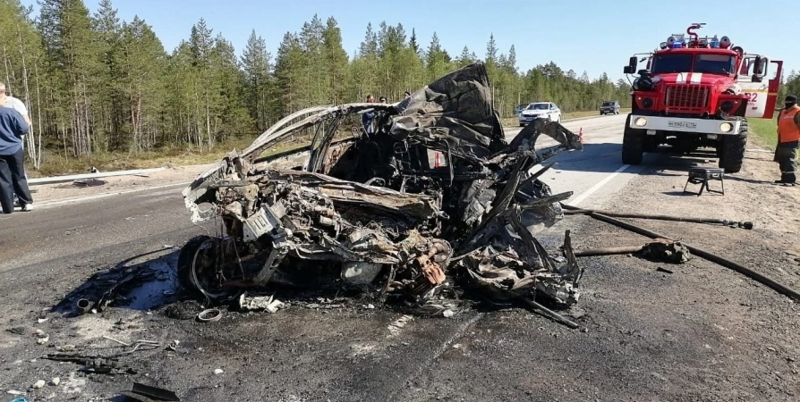 Двое взрослых и ребенок из Мурманской области погибли в ДТП на трассе в Карелии