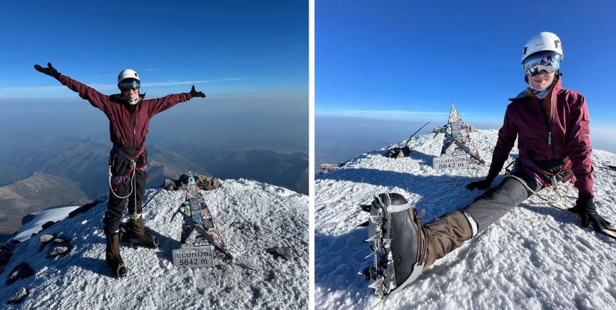 Шпагат на вершине горы: Преподаватель Кольской ДЮСШ покорила Эльбрус