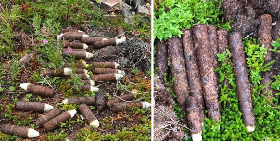 В губе Титовка уничтожили боеприпасы времен ВОВ, найденные туристами