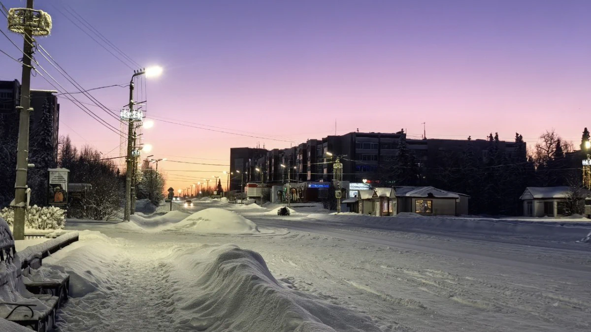 Небольшой снег и морозы до -23° сегодня в Заполярье