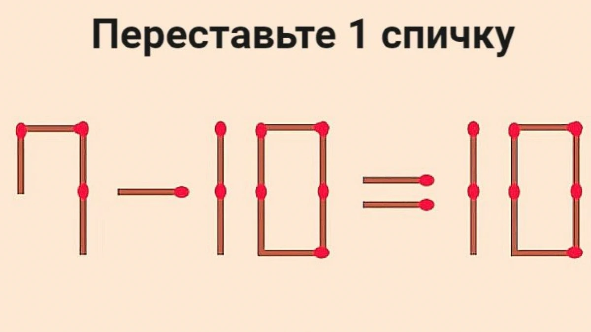 Переставьте 1 спичку в 17–10=101: головоломка для смекалистых — даже «Пифагоры» не справляются