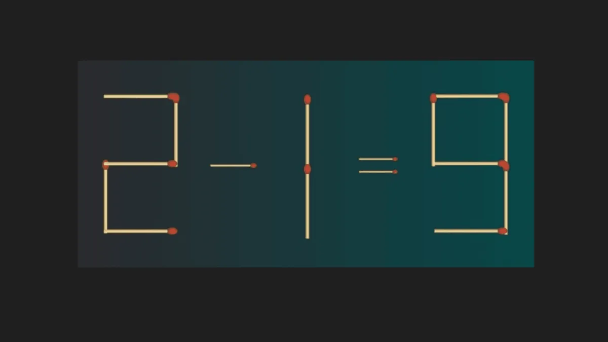 Справитесь за 17 секунд — вы гений с IQ>144! Головоломка со спичками