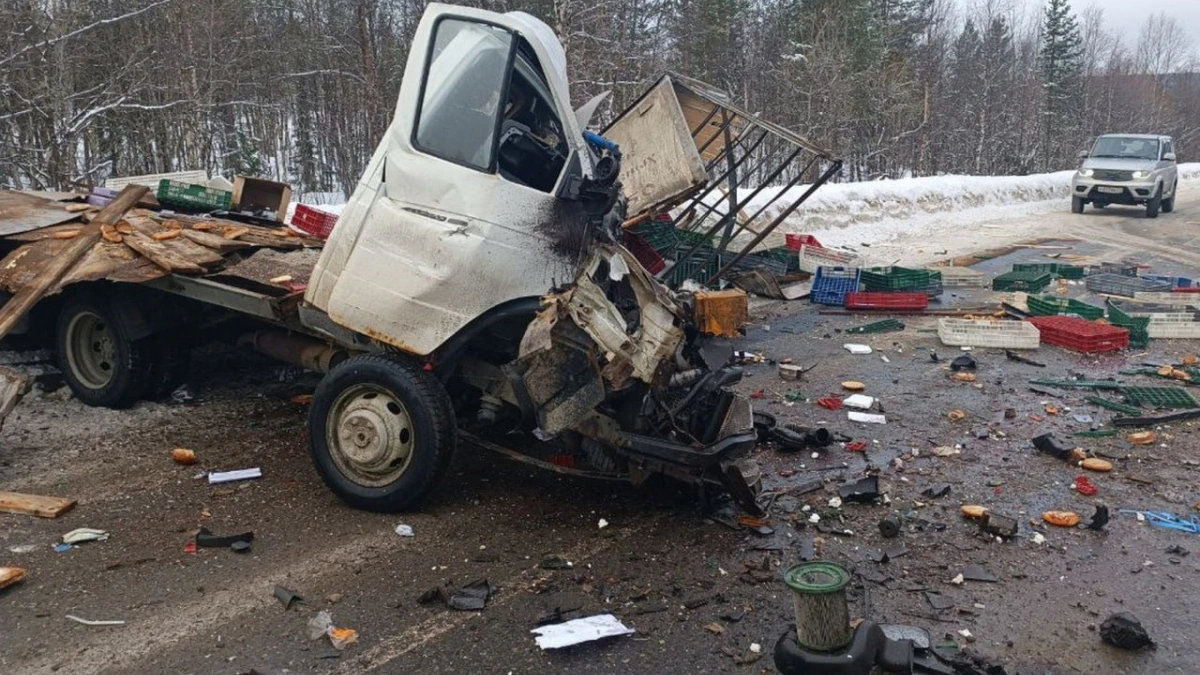 Водитель «Газели» погиб в ДТП с автобусом под Оленегорском