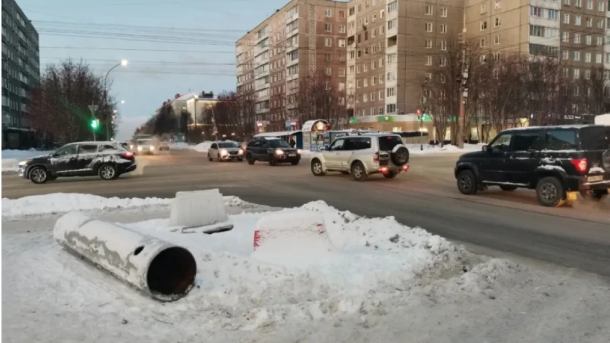 Завершение ремонта на перекрёстке Книповича и Полярные Зори в Мурманске перенесли на лето