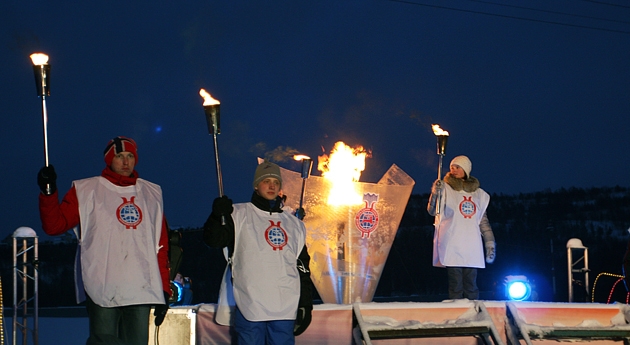 Огонь Северной олимпиады зажгли в Мурманске