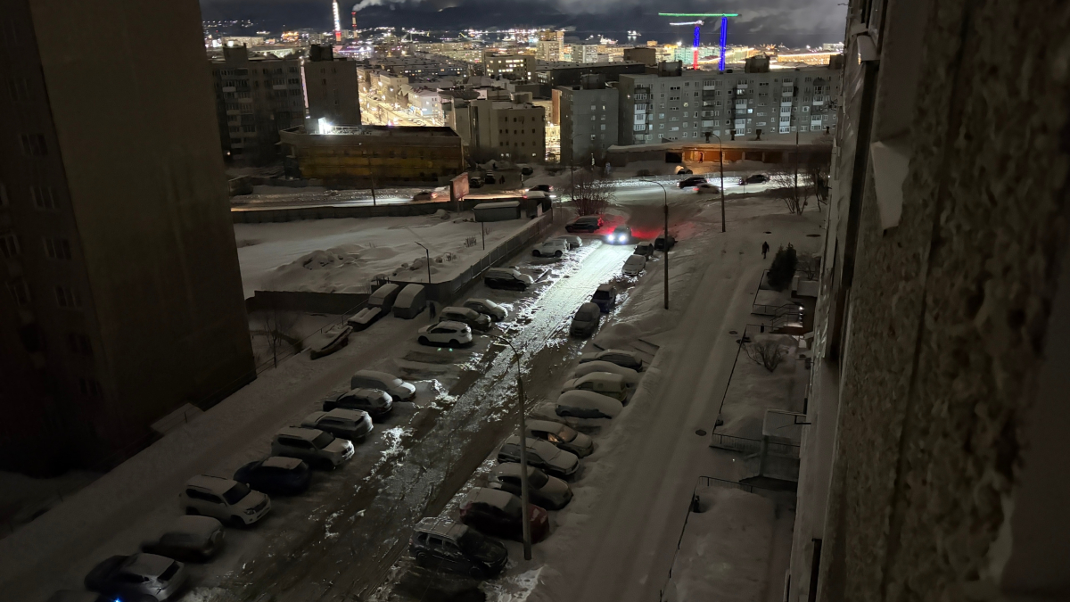 Мурманск в темноте