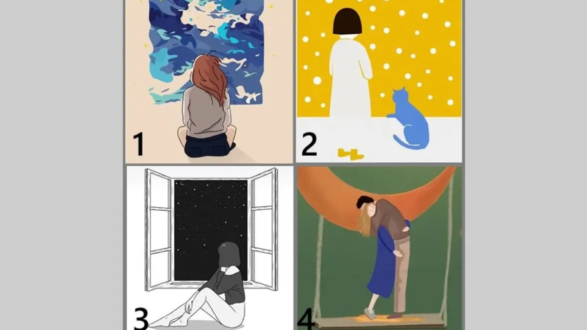 женские силуэты, разные эмоции