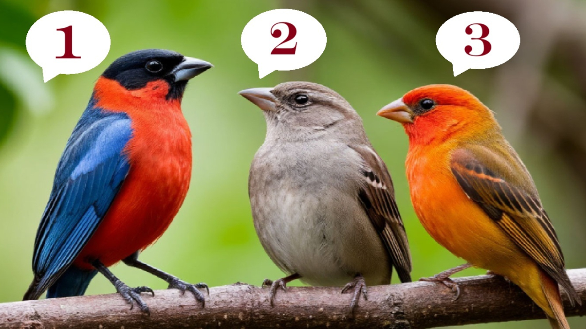 три птицы на ветке