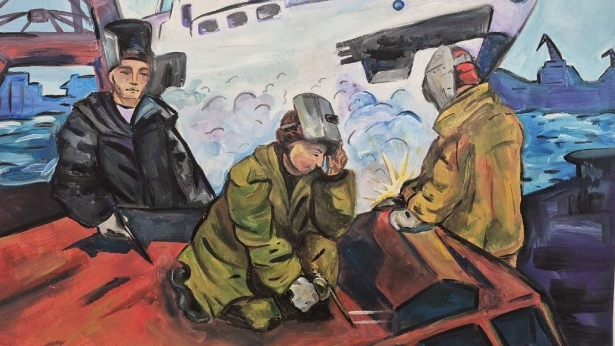 детский рисунок по охране труда