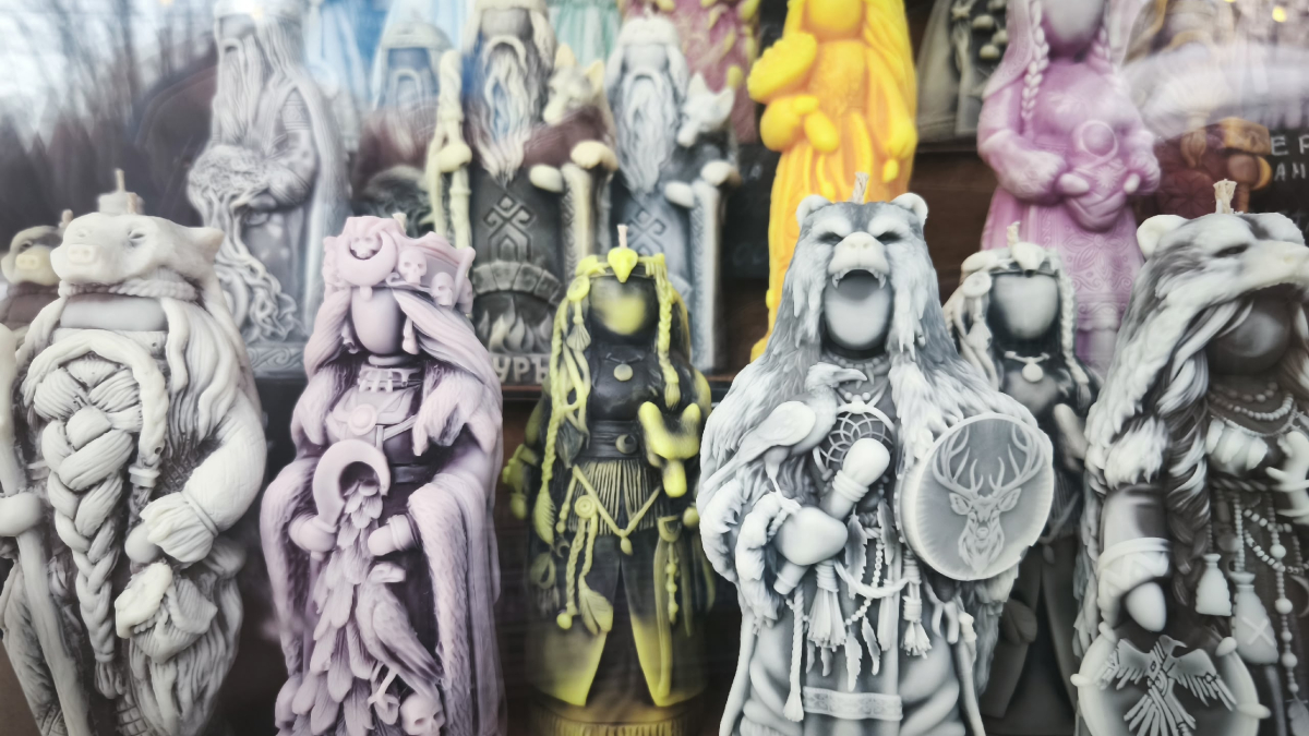 Свечи на прилавке