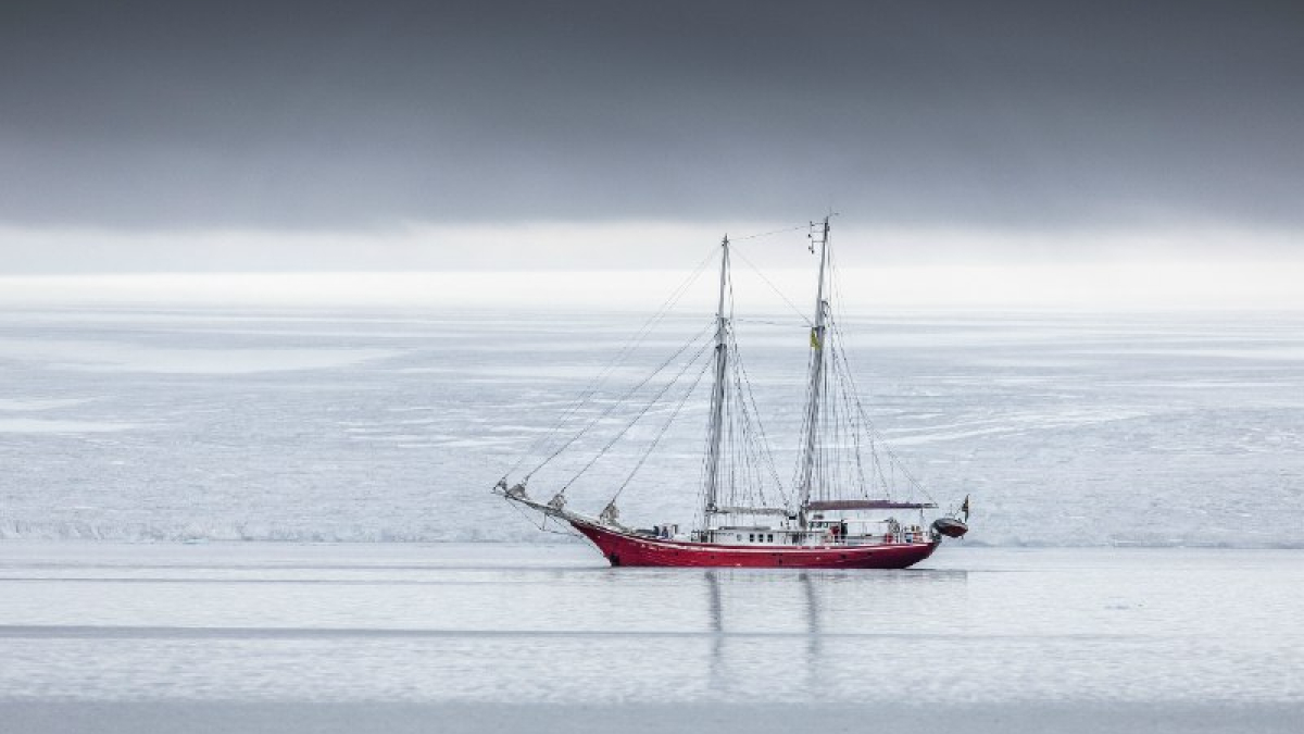 корабль, Антарктика, парусник