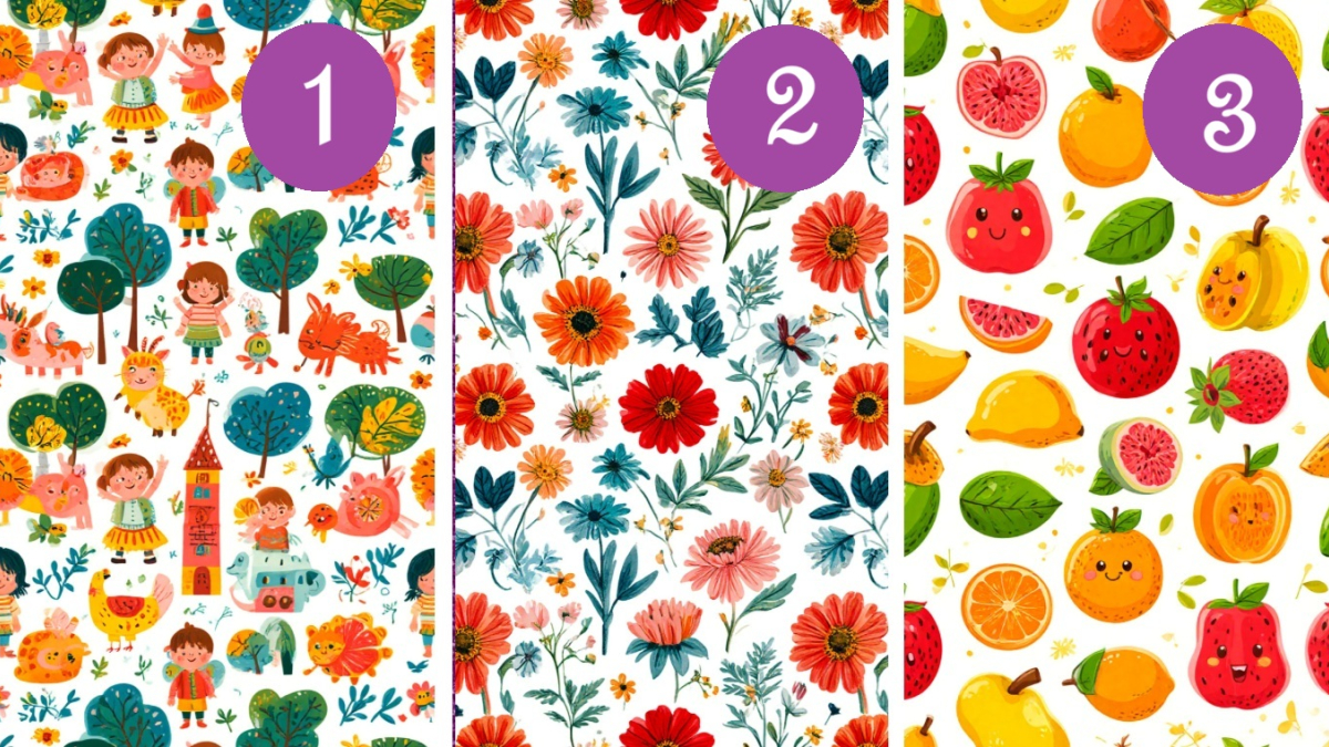 три ярких узора