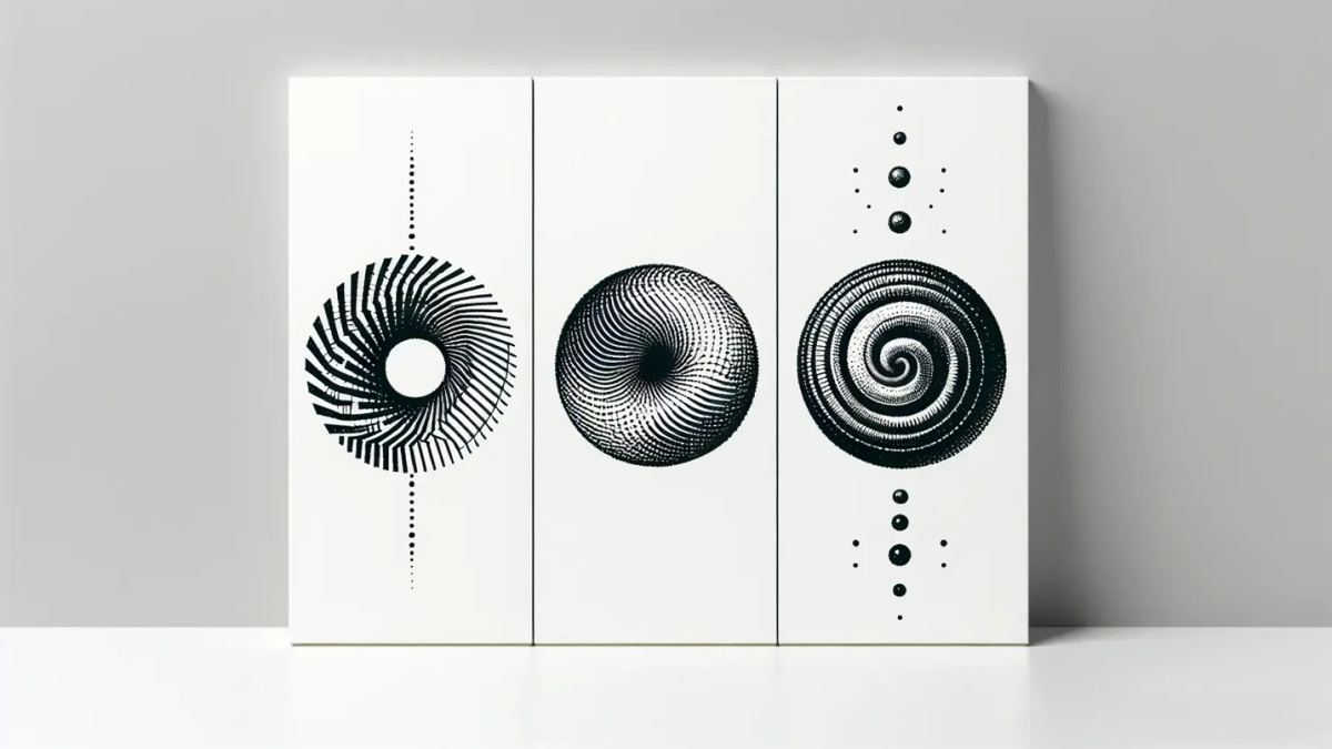 три спиральных узора