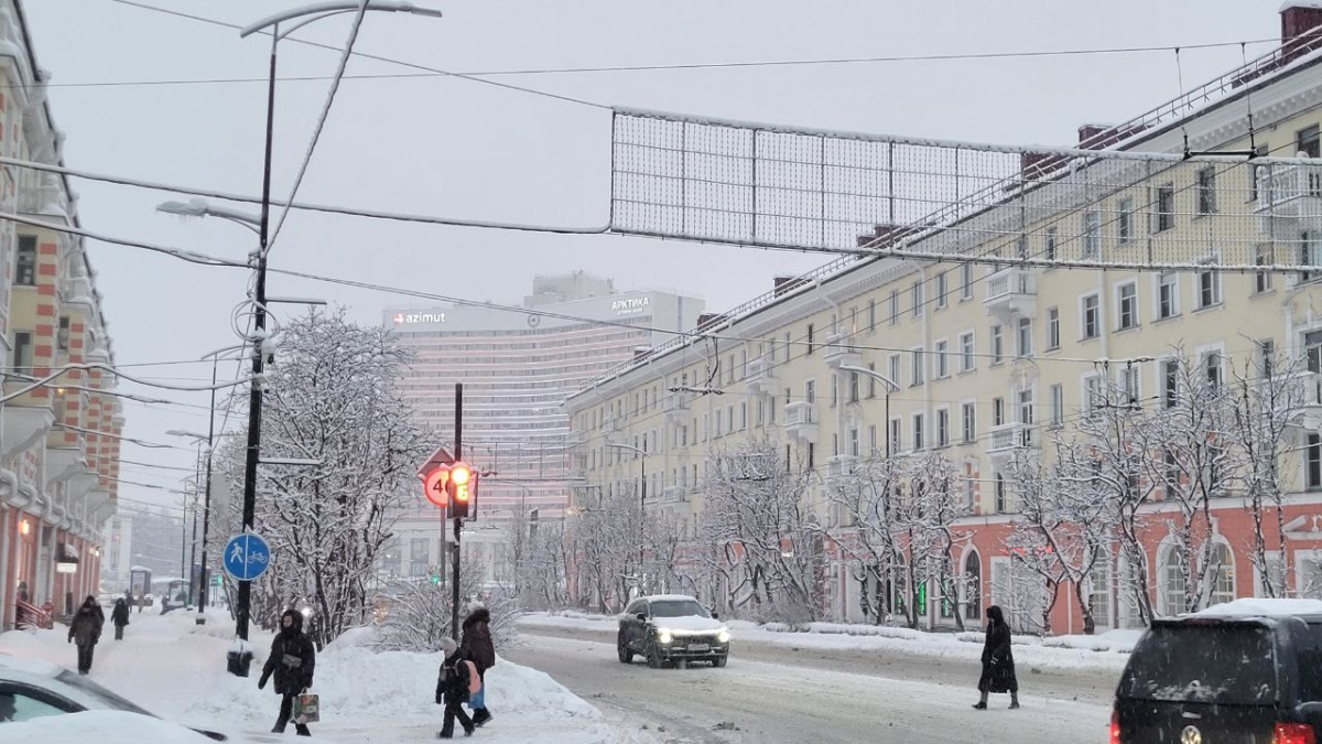 мурманск город зима