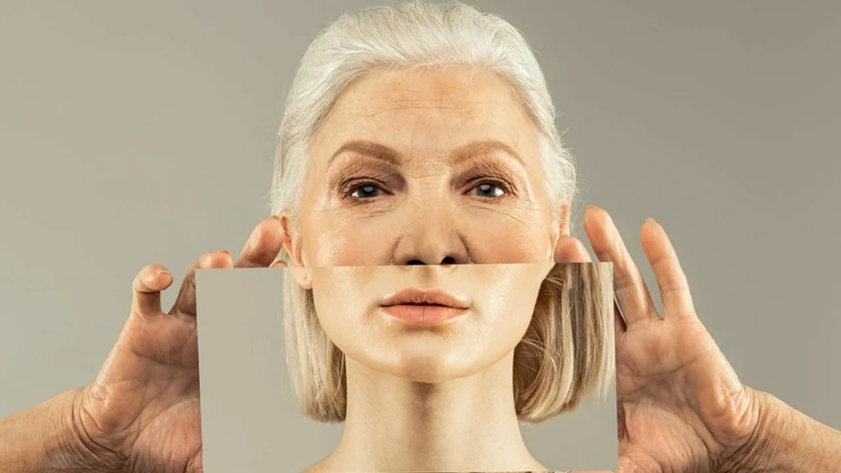 Лицо женщины в кадре