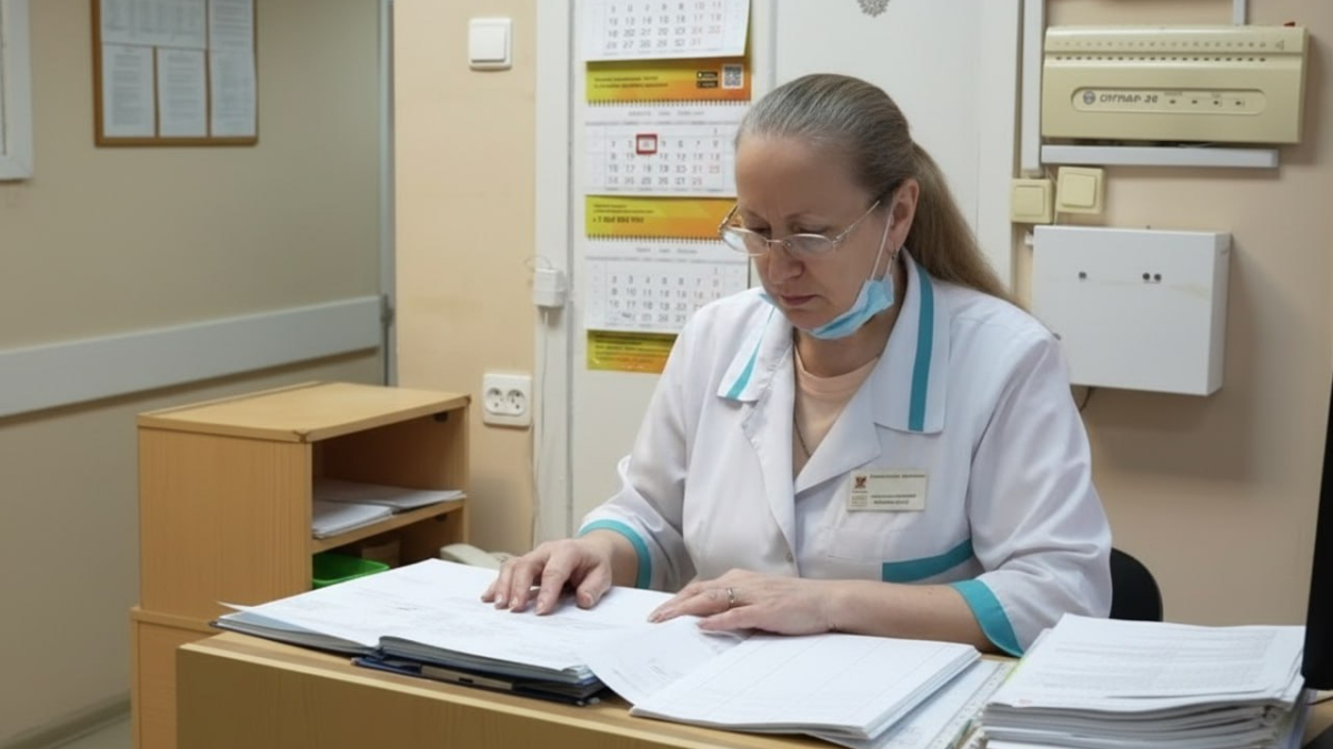 Врач в своем кабинете