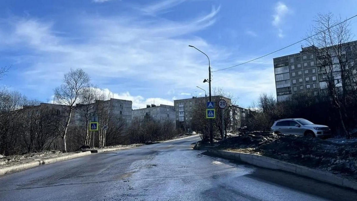 пешеходный переход в Мурманске